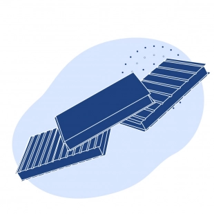 Стеновая сэндвич-панель МВ 50х1170(1000) мм бело-алюминиевый